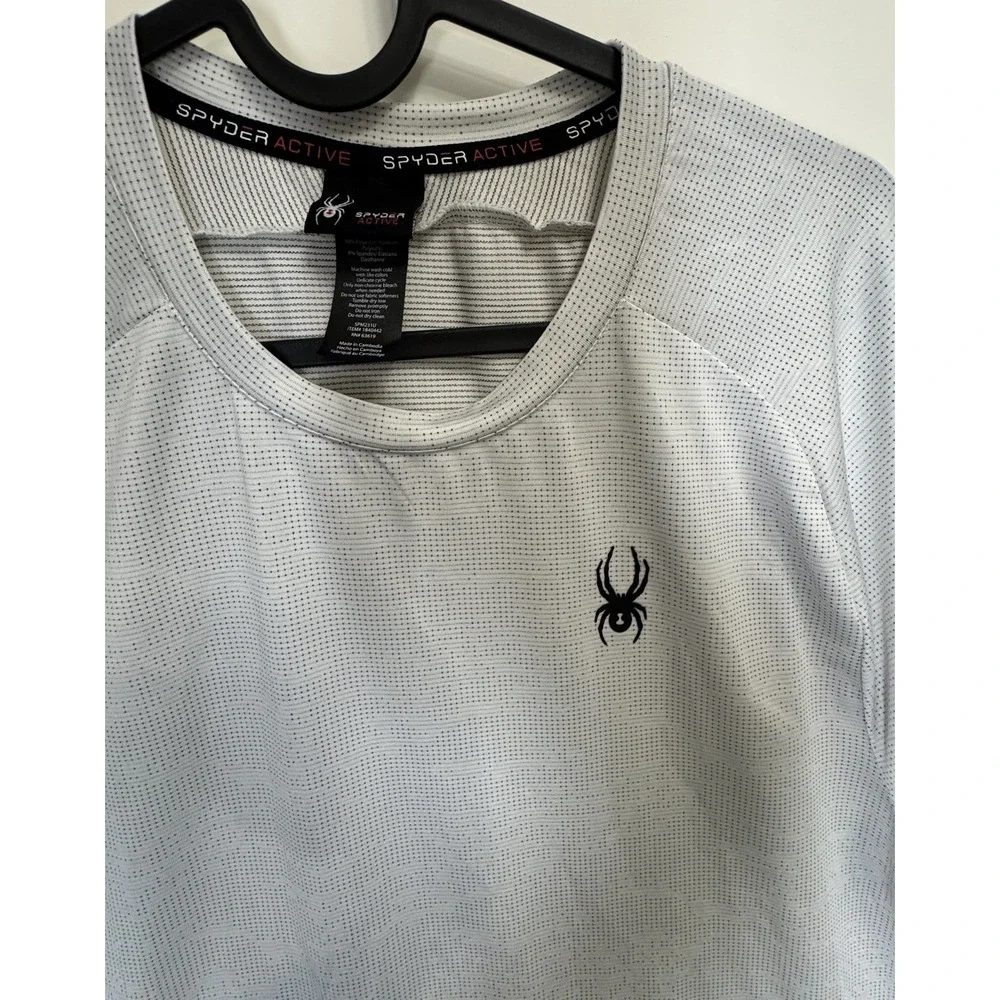 Spyder Proweb Men's Athletic Performance Short Sleeve T-Shirt White Black Size M